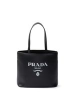 Prada petit sac à main à logo imprimé - Noir - thumbnail