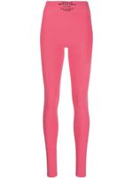 Stella McCartney legging nervuré à logo imprimé - Rose