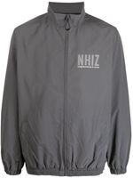 izzue veste bomber zippée à logo imprimé - Gris - thumbnail