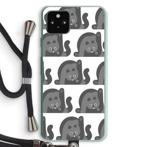 Cats: Pixel 5a 5G Transparant Hoesje met koord