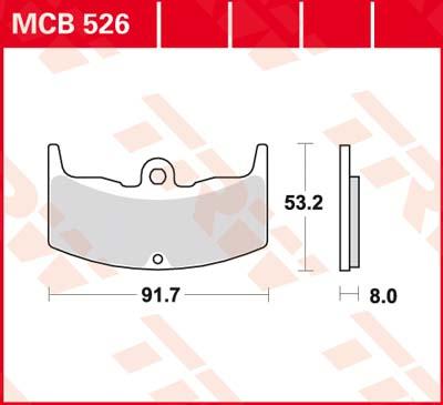 TRW Remblokken, en remschoenen voor de moto, MCB526 Allround organisch