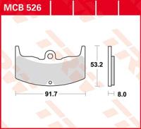 TRW Remblokken, en remschoenen voor de moto, MCB526 Allround organisch