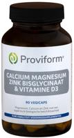 Proviform Calcium magnesium zink bisglycinaat & D3 90 Vegetarische capsules