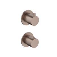 Hotbath Ace - Afbouwdeel voor Inbouw Thermostaat - 2-Weg Stop-Omstel - Geborsteld Koper Pvd - V02