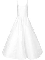 Carolina Herrera robe mi-longue à motif en jacquard - Blanc