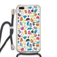 Kleurrijke katten: iPhone 7 PLUS Transparant Hoesje met koord