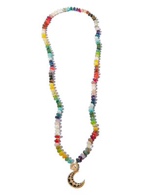 Harwell Godfrey collier en or 18ct à perles en pierres précieuses multicolores