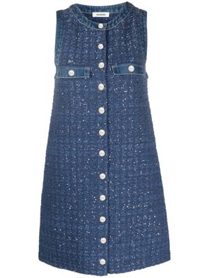 SANDRO Tweed jurk - Blauw SANDRO Tweed jurk - Blauw