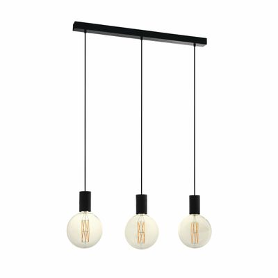 Eglo Hanglamp Pozueta black E27 3x 40Wtt