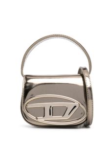 Diesel mini sac métallisé 1DR-XS-S à plaque logo - Or