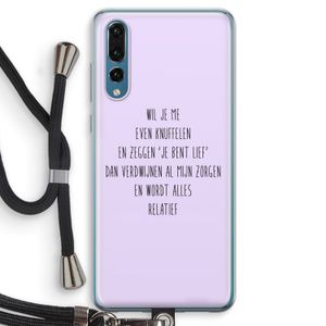 Relatief: Huawei P20 Pro Transparant Hoesje met koord