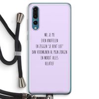 Relatief: Huawei P20 Pro Transparant Hoesje met koord