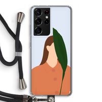Leaf: Samsung Galaxy S21 Ultra Transparant Hoesje met koord