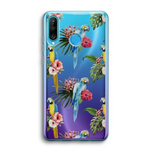 Kleurrijke papegaaien: Huawei P30 Lite Transparant Hoesje
