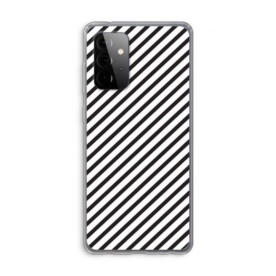Strepen zwart-wit: Samsung Galaxy A72 Transparant Hoesje