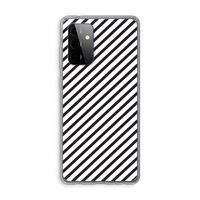Strepen zwart-wit: Samsung Galaxy A72 Transparant Hoesje Strepen zwart-wit: Samsung Galaxy A72 Transparant Hoesje