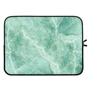 Groen marmer: Laptop sleeve 15 inch