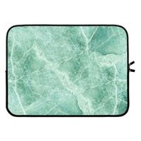 Groen marmer: Laptop sleeve 15 inch