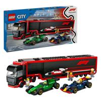 LEGO city 60445 f1 truck met rb20 en amr24 f1 auto&apos;s