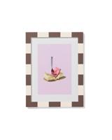 HEMA Fotolijst 15x20cm hout strepen (donkerbruin)