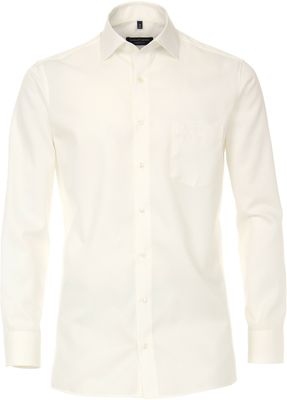 Casa Moda Heren Overhemd Ecru ML7 Twill Effen Comfort Fit