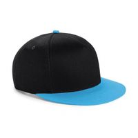 Zwart met blauwe kinder snapback cap   -