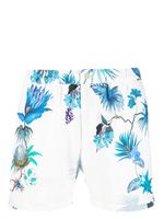 ETRO short de bain à fleurs - Blanc