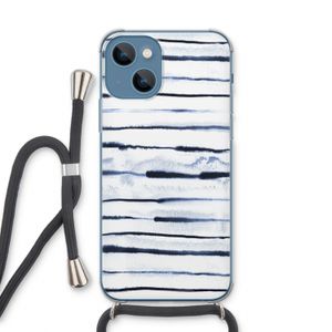 Ink Stripes: iPhone 13 Transparant Hoesje met koord