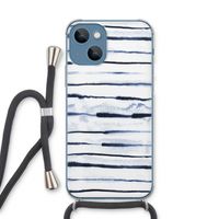 Ink Stripes: iPhone 13 Transparant Hoesje met koord