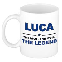 Luca cadeau mok - man myth legend - naam koffiemok - 300 ml - collega - vaderdag