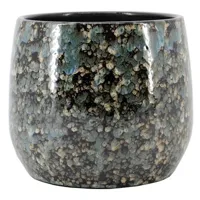 Pot bejo d38h31cm blauw/zwart