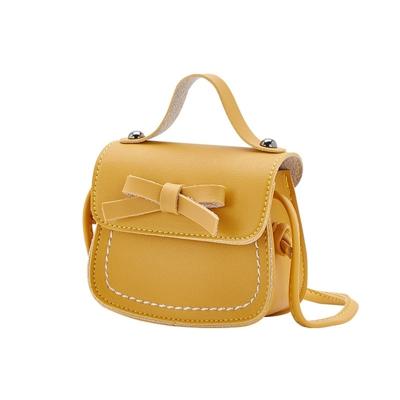 Schattig PU Kids tas munt Pouch baby portemonnee Schoudertas (geel)