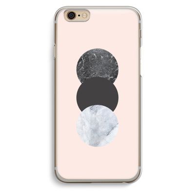 Marmeren cirkels: iPhone 6 / 6S Transparant Hoesje