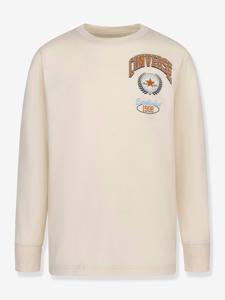 Kindershirt Collegiate Sport Stack Ls CONVERSE van biokatoen. beige