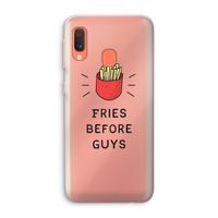 Fries before guys: Samsung Galaxy A20e Transparant Hoesje
