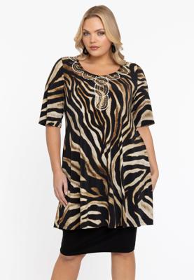 Yoek Tuniek wide bottom PANTHERA | Bruin | Maat 54/56
