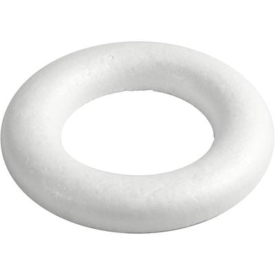 Creativ Company Ringen met platte achterkant, afm 20 cm, dikte 25 mm, wit, 1 stuk