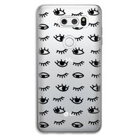 Eye pattern #2: LG V30 Transparant Hoesje