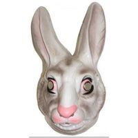 Plastic konijnen masker voor volwassenen   -