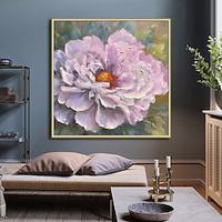 handgemaakte olieverf canvas kunst aan de muur decoratie moderne rijke rrosperous bloemen grote paarse bloemen voor huisdecoratie gerold frameloos ongerekt schilderij Lightinthebox