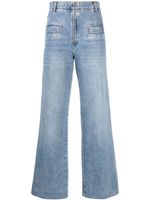 SANDRO jean ample à taille haute - Bleu