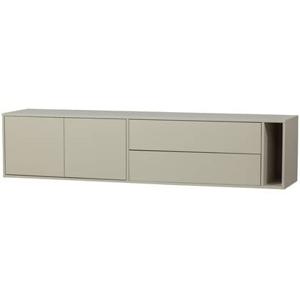 vtwonen Settle Down TV-meubel - Grenenhout - Dust - 45x200x44