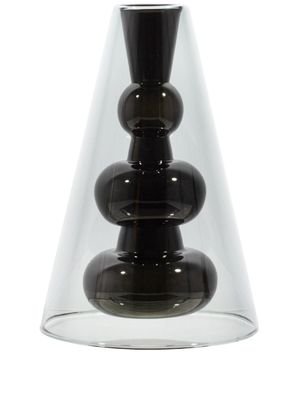 Tom Dixon vase Bump à design conique - Noir