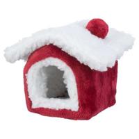 TRIXIE XMAS CUDDLY CAVE MUIS / HAMSTER ROOD / WIT