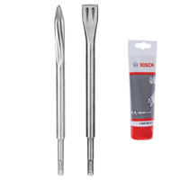 Bosch Accessoires Platte beitel SDS-plus en Puntbeitel + Smeervet - 061599765K