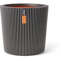 Kegelvormige vaas - CAPI EUROPE - Groef NL - 36 x 34 cm - Antraciet