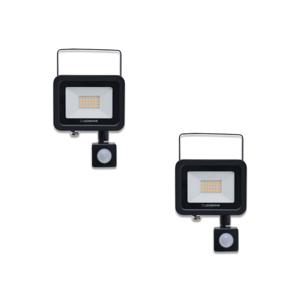 2x LED-bouwlamp met sensor Cavona 10W warm-wit