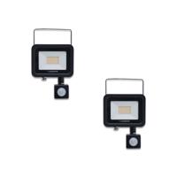 2x LED-bouwlamp met sensor Cavona 10W koud-wit