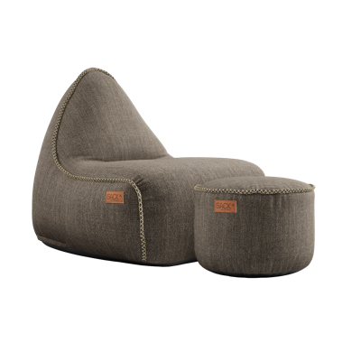 SACKit Cobana zitzak en poef Brown