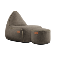 SACKit Cobana zitzak en poef Brown
